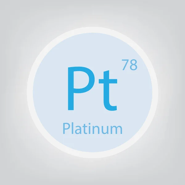 Platin Chemisches Element Icon Vektor Illustration — Stockvektor