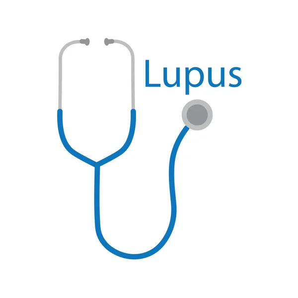 Lupus Parola Stetoscopio Icon Vettoriale Illustrazione — Vettoriale Stock