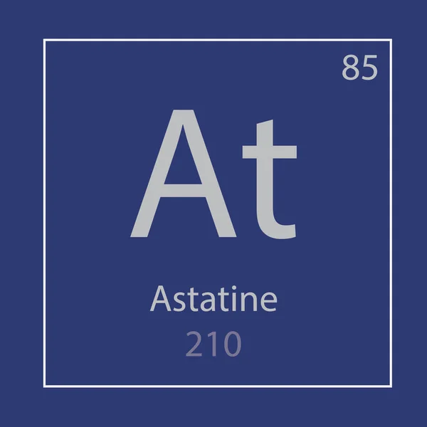 Astatina Elemento Químico Icon Vector Ilustración — Archivo Imágenes Vectoriales