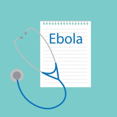 yazılı bir not defteri-vektör çizim ebola