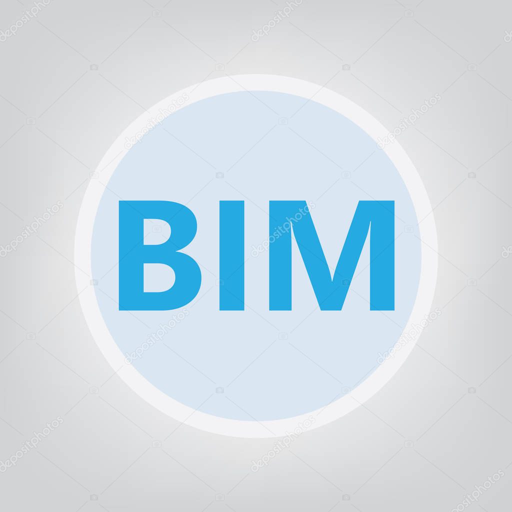 BIM (Building Information Modeling)- vector illustration