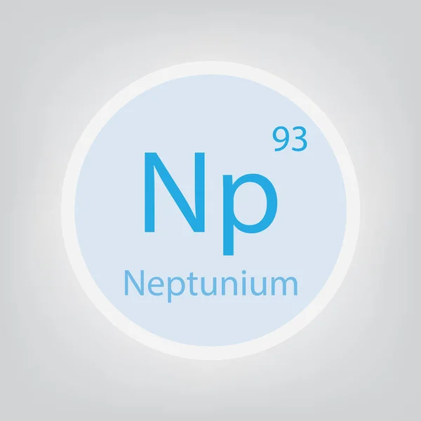 Neptunium Elemento Químico Icon Vector Ilustración — Vector de stock