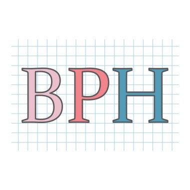 Kareli Kağıt kağıda yazılı Bph (selim prostatik hiperplazi).