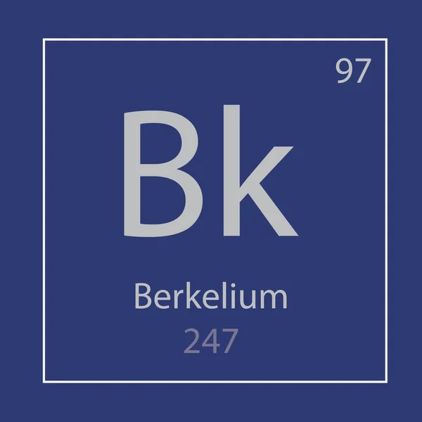 Berkelium Elemento Químico Icon Vector Ilustración — Archivo Imágenes Vectoriales