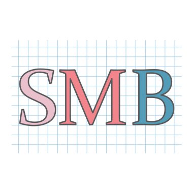 Kareli kağıt üzerinde yazılı Smb (küçük ve orta ölçekli işletme)