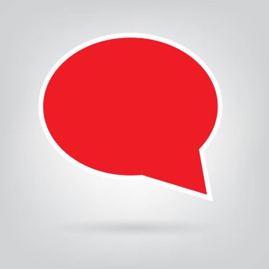 Kırmızı konuşma balonu-vektör çizim