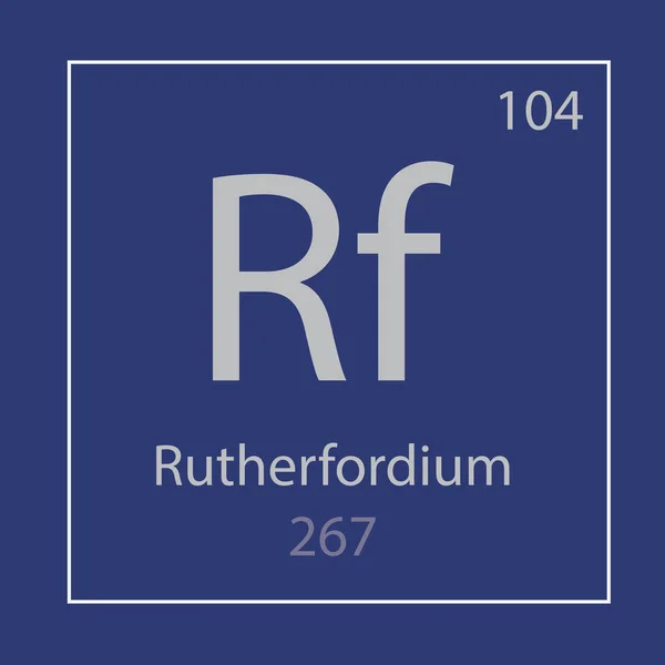 Rutherfordium Grundämne Ikon Vektor Illustration — Stock vektor