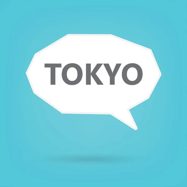 Tokio Palabra Sobre Habla Burbuja Vector Ilustración — Vector de stock