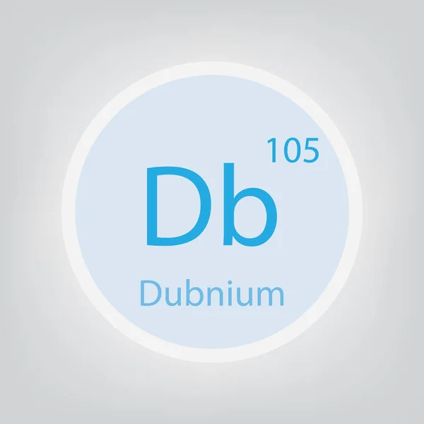 Dubnium Elemento Químico Icon Vector Ilustración — Vector de stock