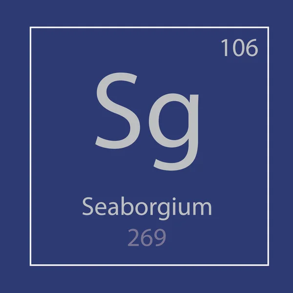 Сейборгіум Сінгапур Хімічний Елемент Значок Векторні Ілюстрації — стоковий вектор