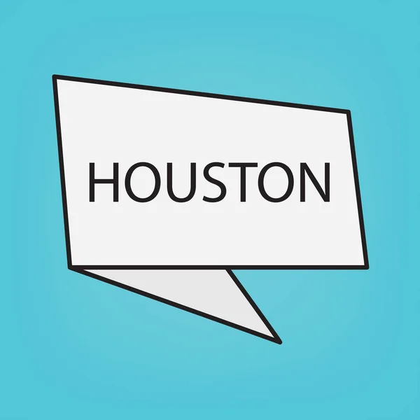 Houston Szó Matrica Vektor Illusztráció — Stock Vector