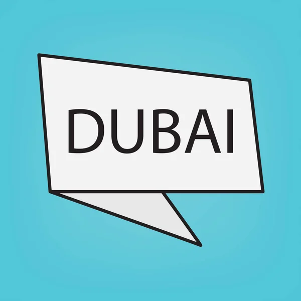 Dubai Word Sticker Vector Illustration — Stock Vector