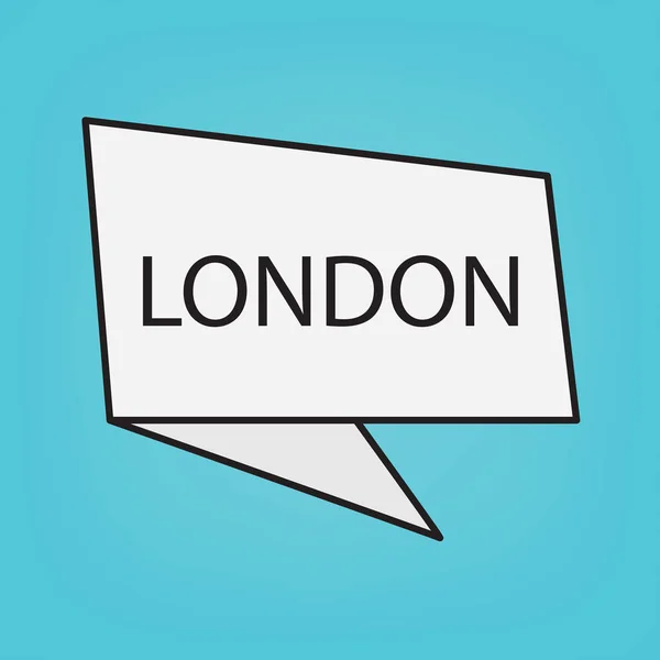 Londen Woord Sticker Vector Illustratie — Stockvector