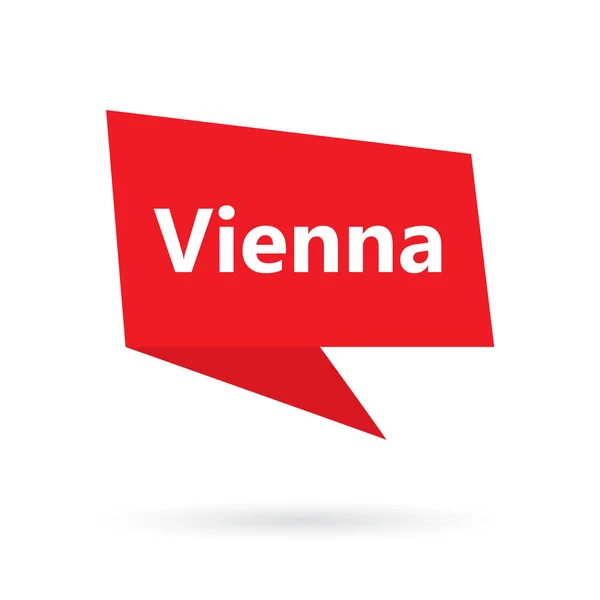 Vienna Testo Sulla Bolla Speach Illustrazione Vettoriale — Vettoriale Stock