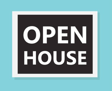 açık ev kavramı-vektör çizim