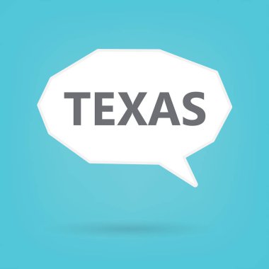 Texas kelime konuşma balonu-vektör çizim