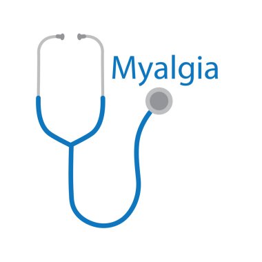 Miyalji word ve stetoskop simge vektör çizim