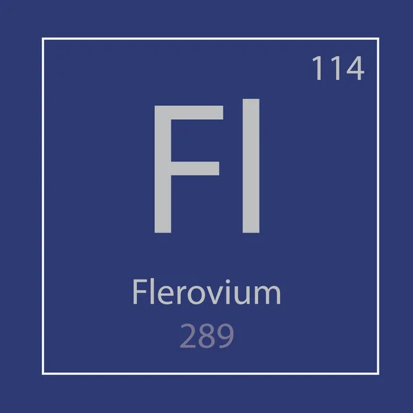 Химический Элемент Flerovium Иконно Векторная Иллюстрация — стоковый вектор