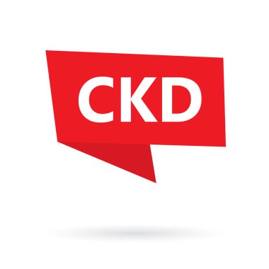 Konuşma balonu-vektör çizim üzerinde CKD (kronik böbrek hastalığı)