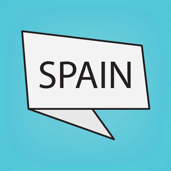 España Palabra Sticker Vector Ilustración — Vector de stock