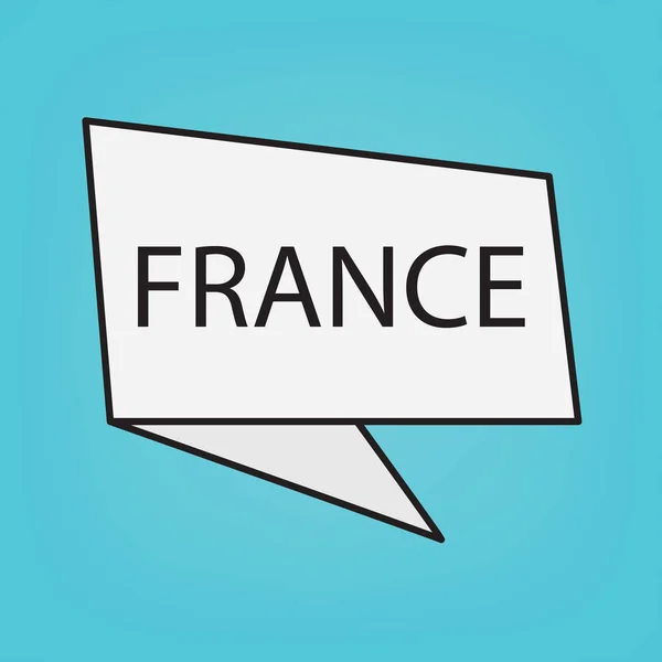 Francia Palabra Sticker Vector Ilustración — Archivo Imágenes Vectoriales