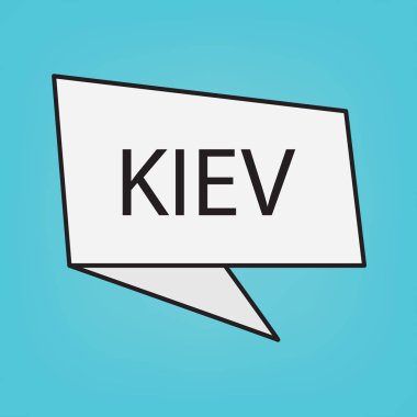 Kievword etiket-vektör çizim üzerinde