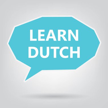 konuşma balonu-vektör çizim üzerinde yazılı Hollandaca öğrenmek