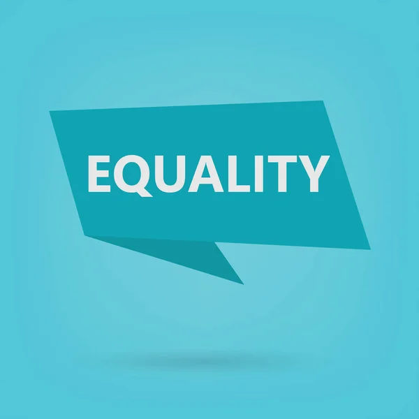 Igualdad Palabra Sticker Vector Ilustración — Vector de stock