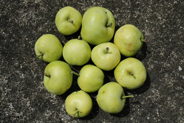 Green Apples Stone — Stock Photo, Image