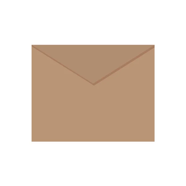 Envelope Marrom Com Cartão Branco Ilustração Vetorial — Vetor de Stock