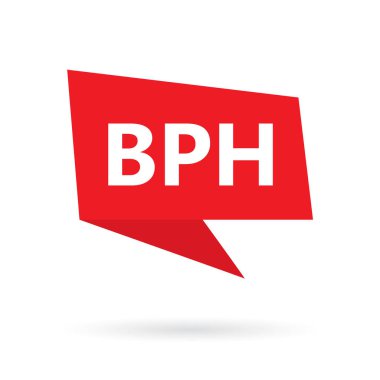 BPH (selim prostatik hiperplazi) konuşma balonu-vektör çizim üzerinde