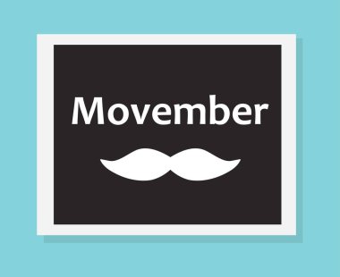 Movember kavramı (Erkekler Sağlık sorunları bilincini)-vektör çizim