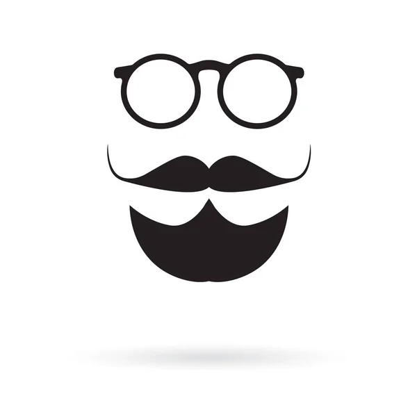 Bigode Barba Vidros Ilustração Vetorial —  Vetores de Stock