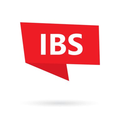 IBS (inflamatuar barsak sendromu) konuşma balonu-vektör çizim üzerinde