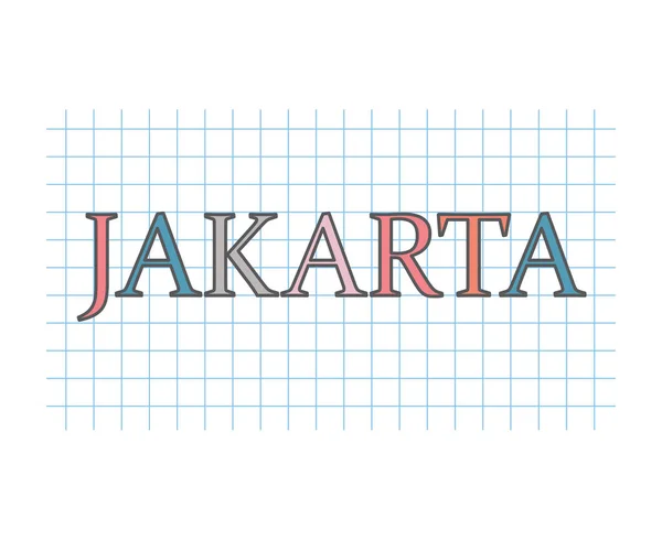 Jakarta Concetto Illustrazione Vettoriale — Vettoriale Stock