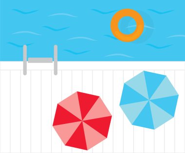 Yüzme Havuzu en iyi görünümü-vektör çizim