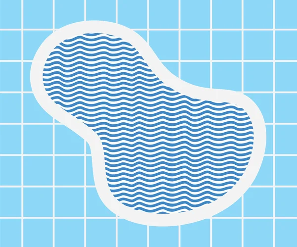 swimming pool top view- vector illustration