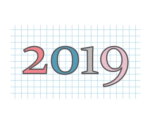 2019 Yıl Kavramı Vektör Çizim — Stok Vektör