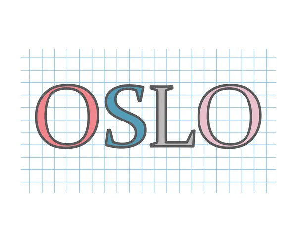 Oslo Concepto Vector Ilustración — Vector de stock