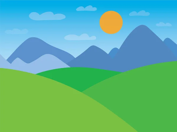 Paisaje Montaña Vector Ilustración — Vector de stock