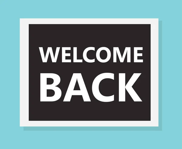 Welcome Back Concept Vector Illustration — Stock Vector