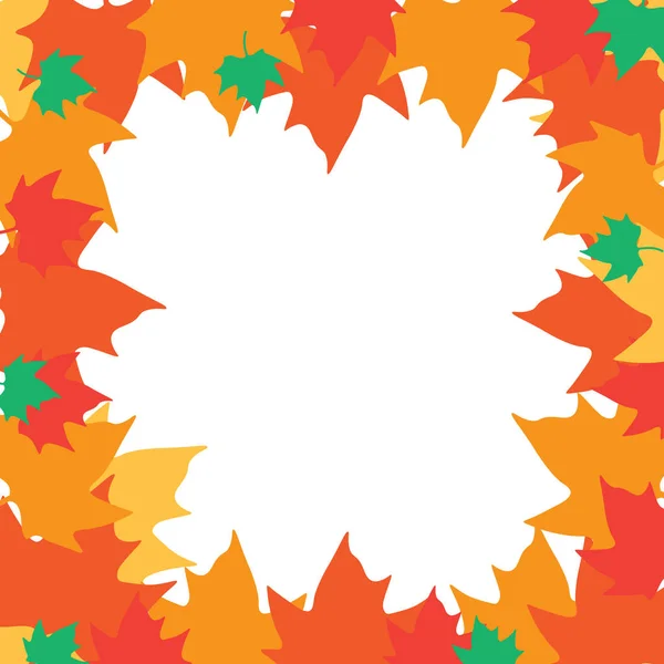 Autumn Maple Leaves Background Vector Illustration — Stock Vector