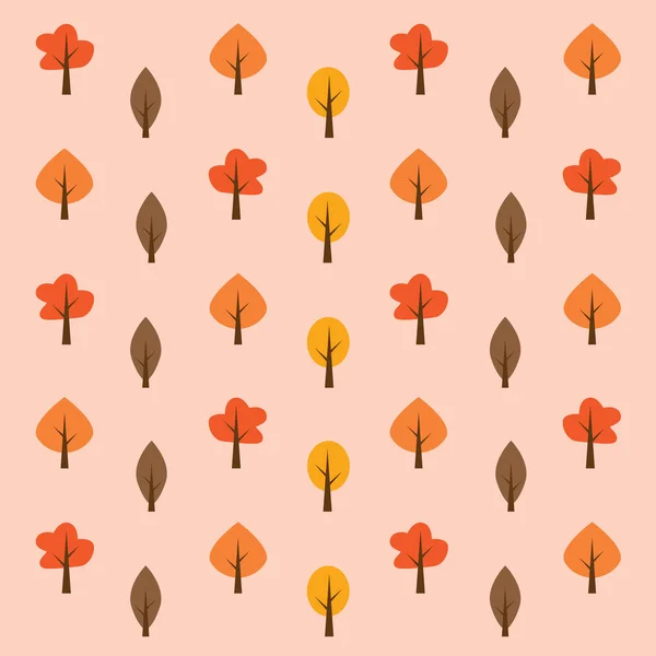 Otoño Árbol Fondo Vector Ilustración — Archivo Imágenes Vectoriales