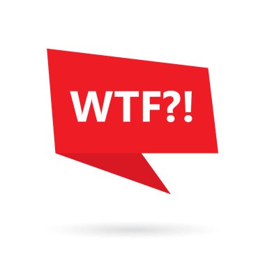 WTF bir konuşma balonu-vektör çizim üzerinde
