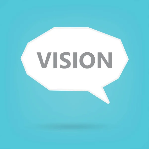 Vision Konzept Auf Einer Sprechblasen Vektor Illustration — Stockvektor