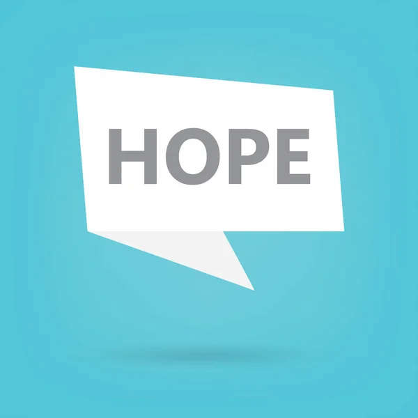 Λέξη Ελπίδα Για Μια Ομιλία Φούσκα Διανυσματικά Εικονογράφηση — Διανυσματικό Αρχείο
