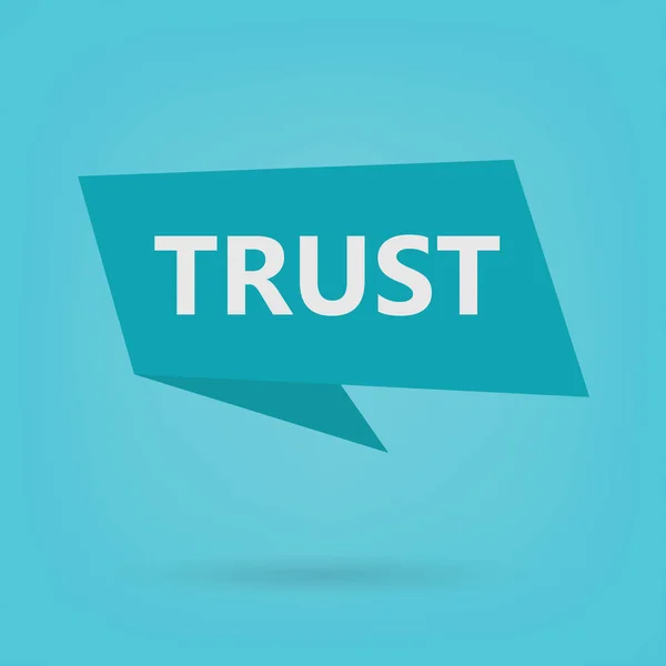 Trust Word Sticker Vector Illustration — Stock Vector
