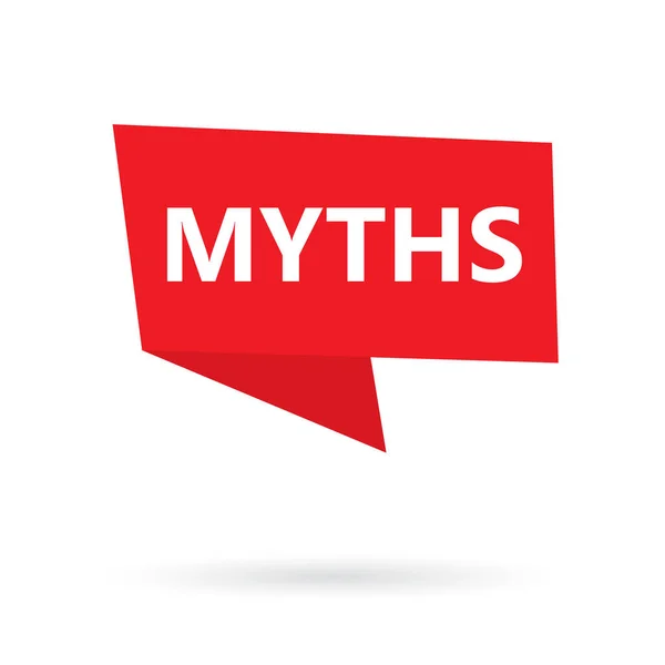Myths Word Sticker Vector Illustration — Stock Vector