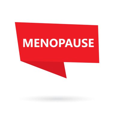Menopoz kelime konuşma balonu-vektör çizim
