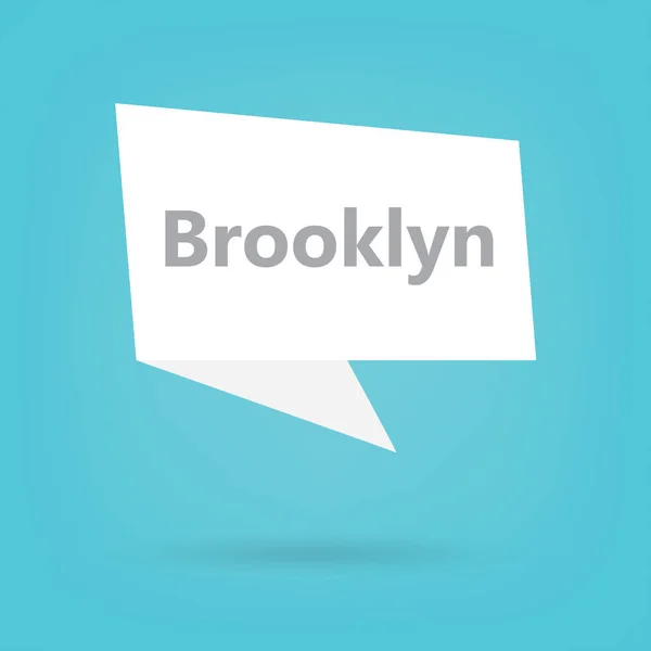 Brooklyn Szó Beszéd Buborék Vektor Illusztráció — Stock Vector